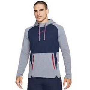 Nike Men's Navy and Gray Hoodie A0453